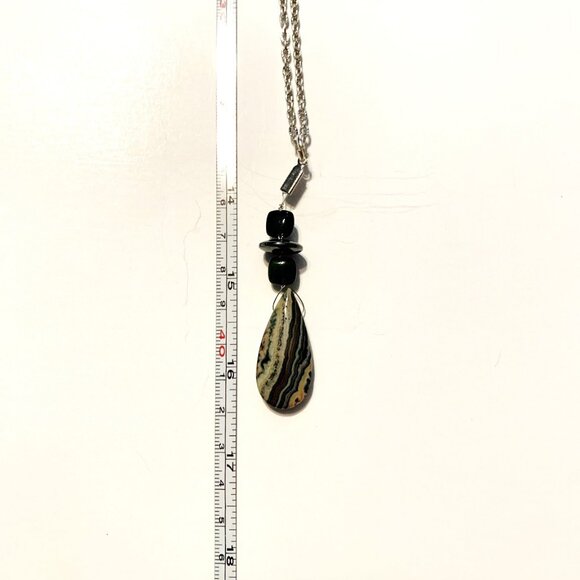 Crazy Lace Agate Teardrop Pendant Necklace – Joy & Inner Harmony - Picture 6 of 7